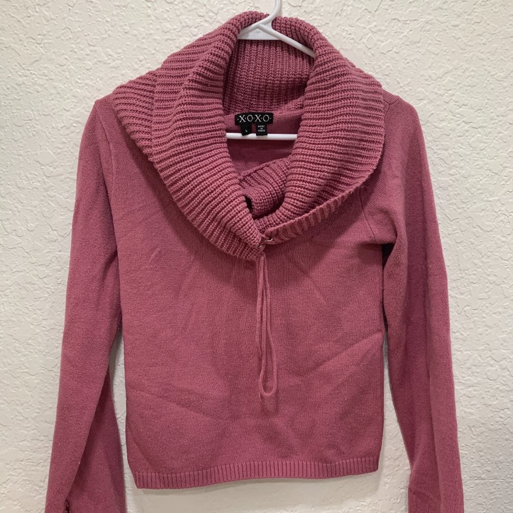 X.O.X.O Womens Sweater Turtle Neck Knit Size Large
